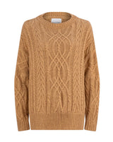 MAXTED caramel soft touch cable pullover