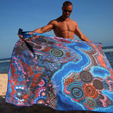 Somerside sand free beach towel - Bunjil Over Wurundjeri