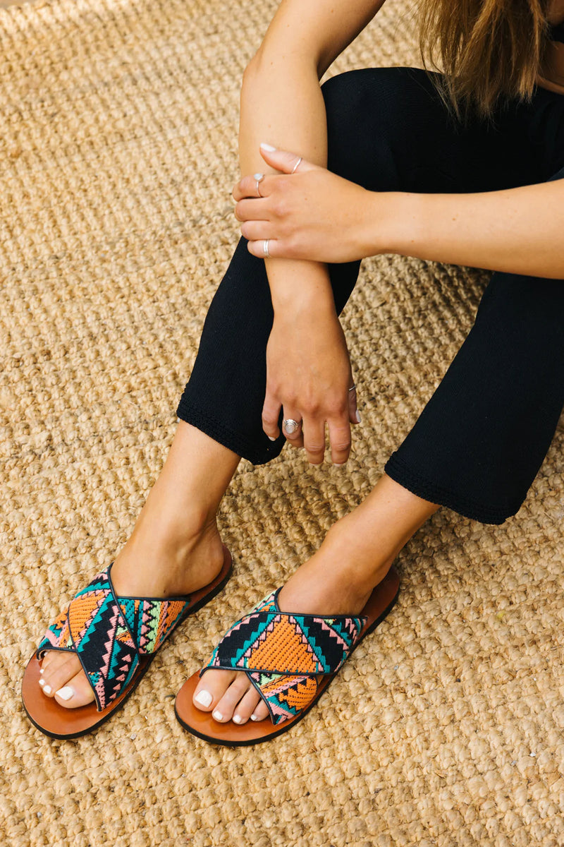 Tigerlily Teva Handloom Sandal in Hibiscus