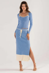 Mon Renn Lyon Knit Skirt in Bluebelle