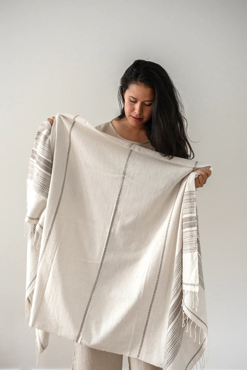 Ethiopian Striped Cotton Throw Blanket