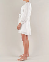 Amelius Panama Gauze Mini Dress in White