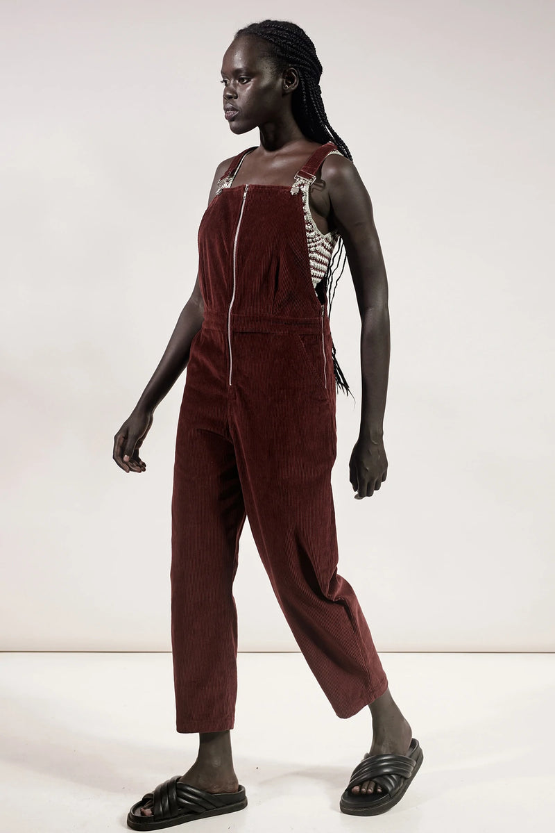 Rue Stiic Jayda Overall in Maroon Red